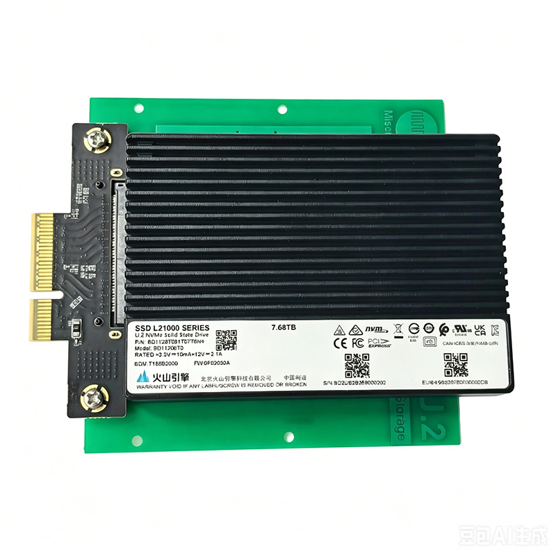 NVME U.2 SSD to PCIe 5.0 Adapter PCIE 6.0 to Disk SFF-8639 SSD Riser Card